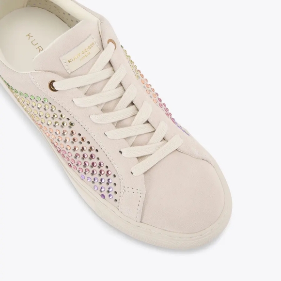 Kurt Geiger Lane Multicolor Crystal Cream Sneakers Shoes - Picture 7 of 7